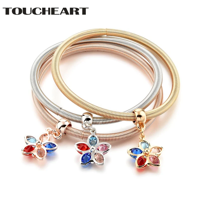 TOUCHEART New Design Bracelet With 3 Flower Charm Bracelet & Bangle With Stones For Women Jewelry Making DIY Bracelets SBR170056
TOUCHEART New Design Bracelet With 3 Flower Charm Bracelet & Bangle With Stones For Women Jewelry Making DIY Bracelets SBR170056