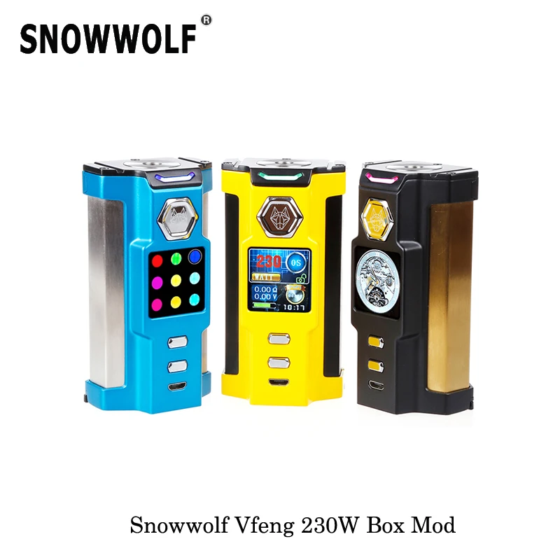 230W Original Electronic Cigarettes Sigelei Snowwolf Vfeng Starter Kit Box Mod 510 Threading 2017 Mechanical Mod Vape Vaporizer
230W Original Electronic Cigarettes Sigelei Snowwolf Vfeng Starter Kit Box Mod 510 Threading 2017 Mechanical Mod Vape Vaporizer