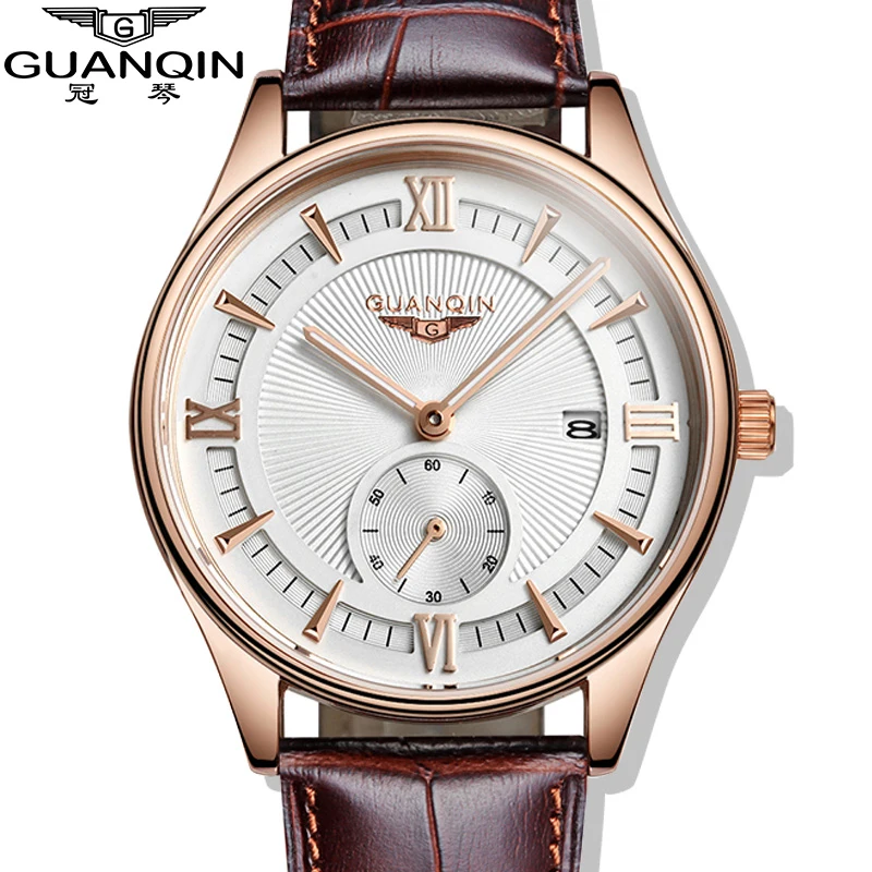 Fashion Men Quartz Watch GUANQIN male Casual Watches Top Brand Luxury Leather Sports Wristwatches Mens business clock hours Fashion Men Quartz Watch GUANQIN male Casual Watches Top Brand Luxury Leather Sports Wristwatches Mens business clock hours<br><br>Aliexpress