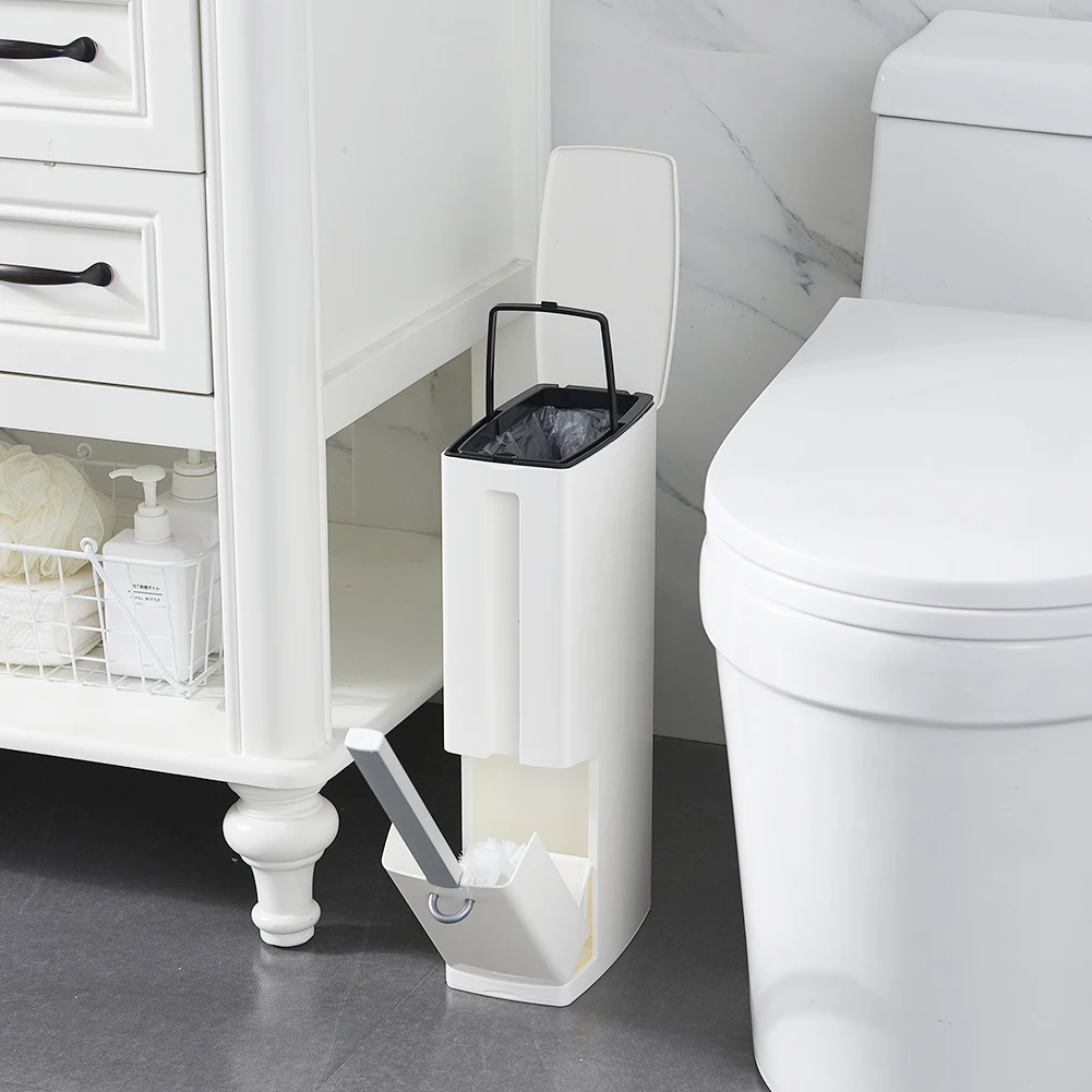 Plastic Bathroom Trash Can with Toilet Brush Waste Bin Dustbin Garbage Bucket Eco-friendly Bathroom Cleaning Tools
Plastic Bathroom Trash Can with Toilet Brush Waste Bin Dustbin Garbage Bucket Eco-friendly Bathroom Cleaning Tools