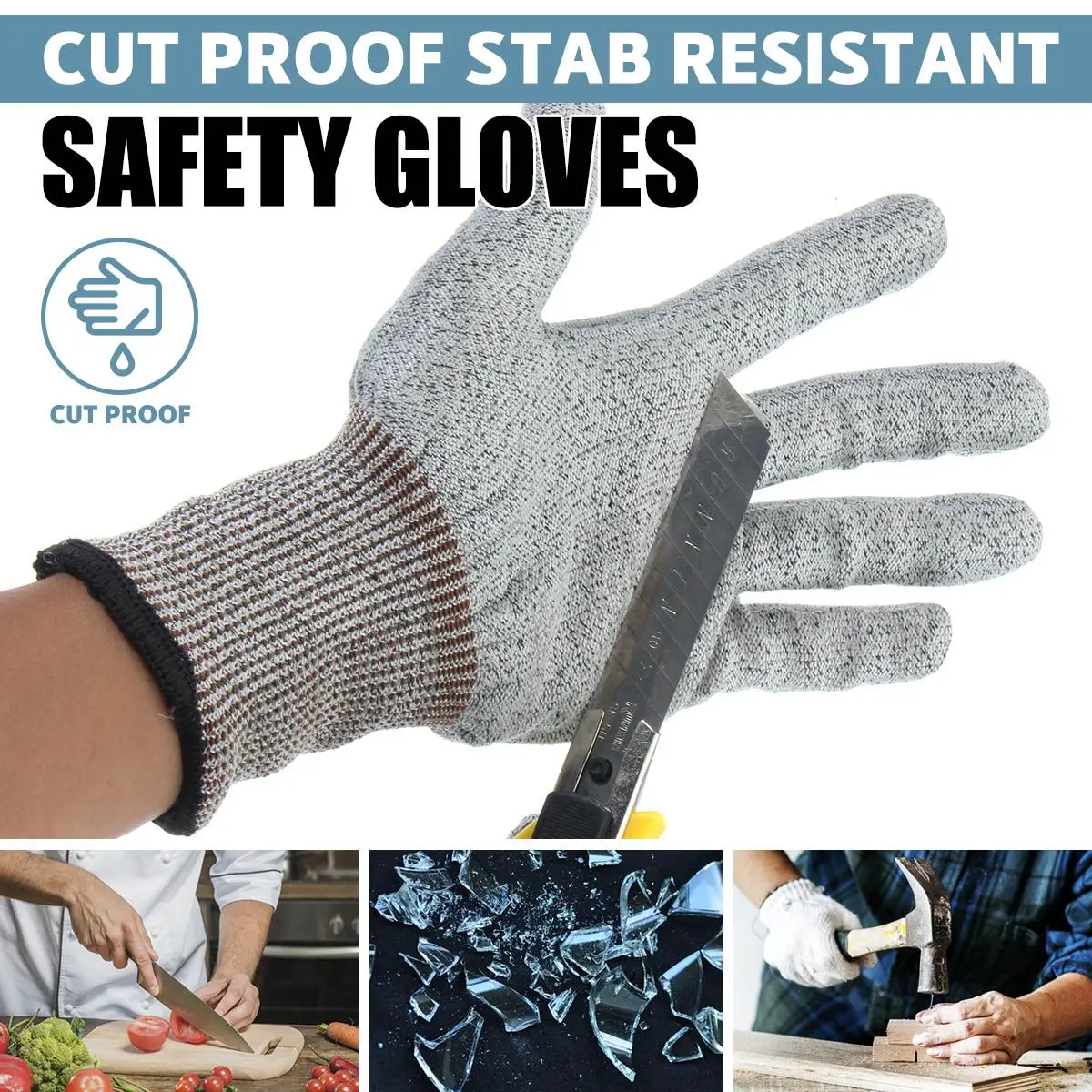 Safurance Safety Cut Proof Stab Resistant Stainless Steel Wire Metal Mesh Butcher Gloves Cut-Resistant Safety Gloves
Safurance Safety Cut Proof Stab Resistant Stainless Steel Wire Metal Mesh Butcher Gloves Cut-Resistant Safety Gloves