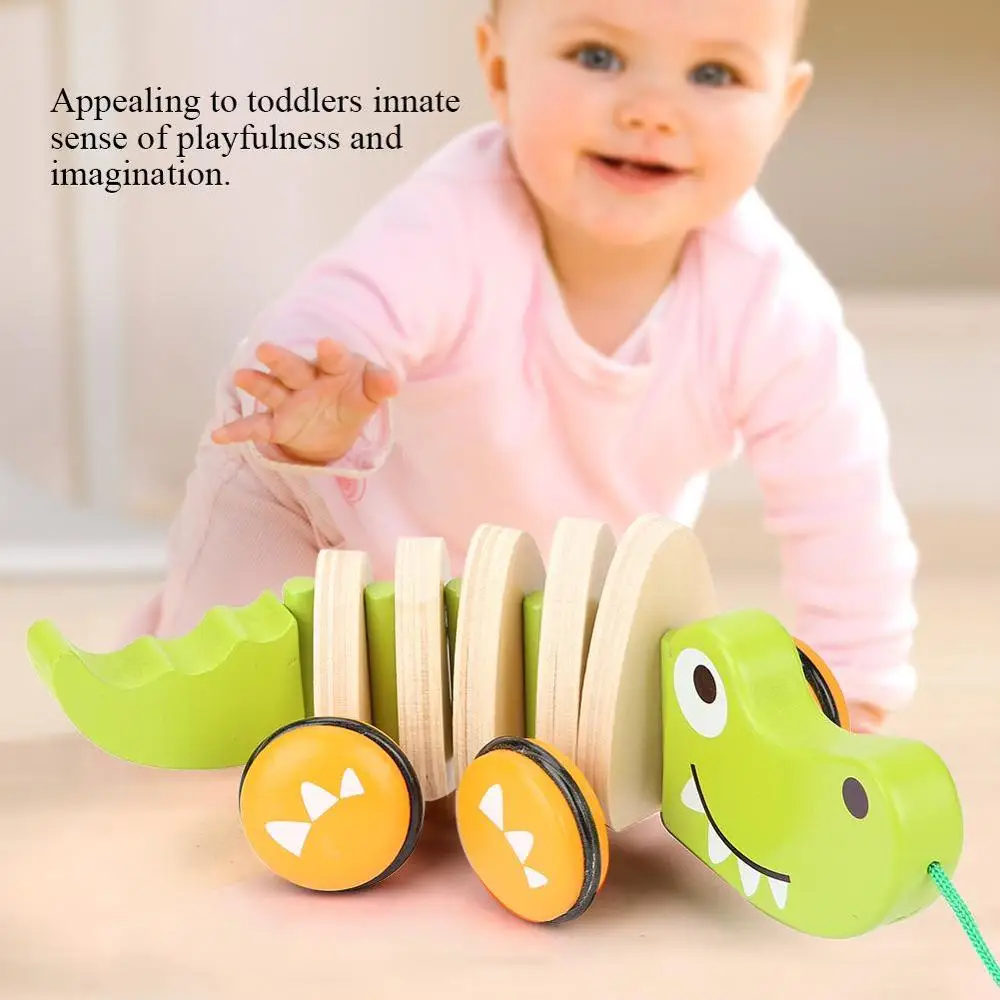 Toddler Drag Wooden Cars Toys Child Walk-A-Long Rope Hand Pull Toy Crocodile Toy 1-3 Years Old Baby Toys
Toddler Drag Wooden Cars Toys Child Walk-A-Long Rope Hand Pull Toy Crocodile Toy 1-3 Years Old Baby Toys