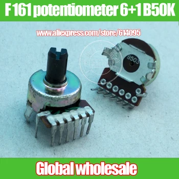3pcs F 161-type vertical double potentiometer 6+1 B50K / handle length 10MMF / 7 feet
3pcs F 161-type vertical double potentiometer 6+1 B50K / handle length 10MMF / 7 feet