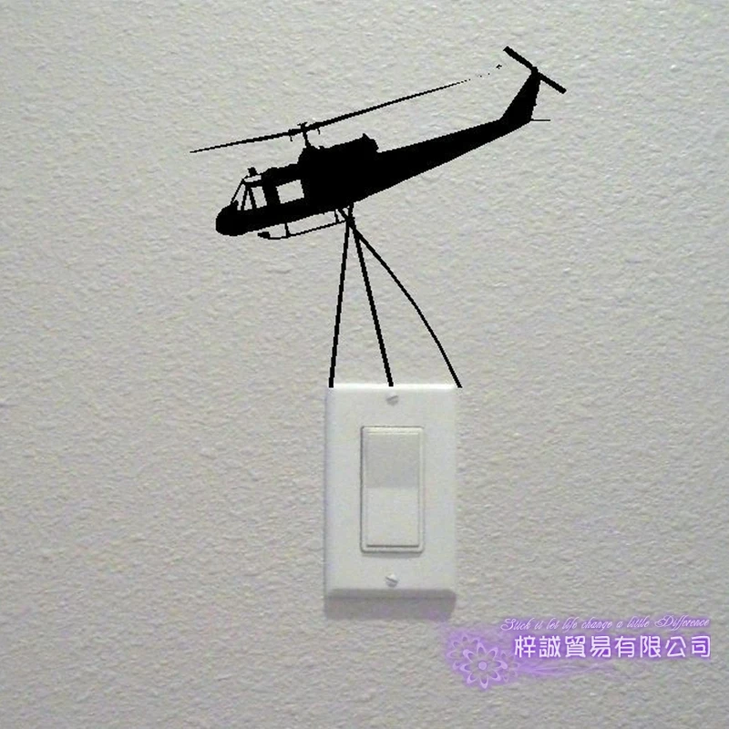 Dctal Helicopter Switch Panel Sticker Apron Decal Posters Vinyl Wall Decals Parede Decor Mural