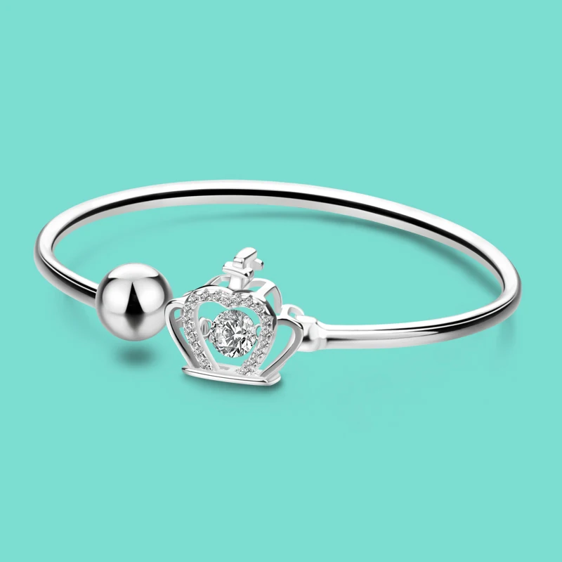 Noble girl jewelry S925 sterling silver bracelet zircon crown design solid silver open bracelet can adjust the size women's gift
Noble girl jewelry S925 sterling silver bracelet zircon crown design solid silver open bracelet can adjust the size women's gift