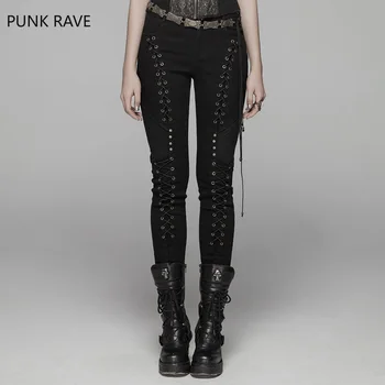 PUNK RAVE Women Steampunk Rope Pants Lace Up Decration Party Streetwear Hip Hop Personality Pencil Pants
PUNK RAVE Women Steampunk Rope Pants Lace Up Decration Party Streetwear Hip Hop Personality Pencil Pants