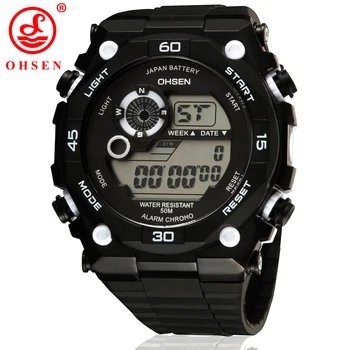 Montre Homme OHSEN Brand Mens LED Digital Watch Sports Watch Male Alarm Date Water Shock Resistant Military Wristwatch Relogios
Montre Homme OHSEN Brand Mens LED Digital Watch Sports Watch Male Alarm Date Water Shock Resistant Military Wristwatch Relogios