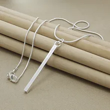 LJ&OMR chains collar wholesale silver jewelry Silver Plated Necklaces silver Long stick charm necklaces for women
LJ&OMR chains collar wholesale silver jewelry Silver Plated Necklaces silver Long stick charm necklaces for women