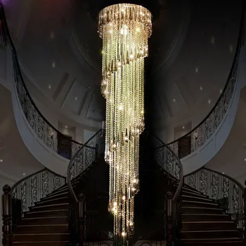 ZYY Modern Clear LED K9 Crystal Chandelier Long Suspension Compound Rotate Villa Stairs Hanging Lamp Dining Room Lamp Droplight
ZYY Modern Clear LED K9 Crystal Chandelier Long Suspension Compound Rotate Villa Stairs Hanging Lamp Dining Room Lamp Droplight