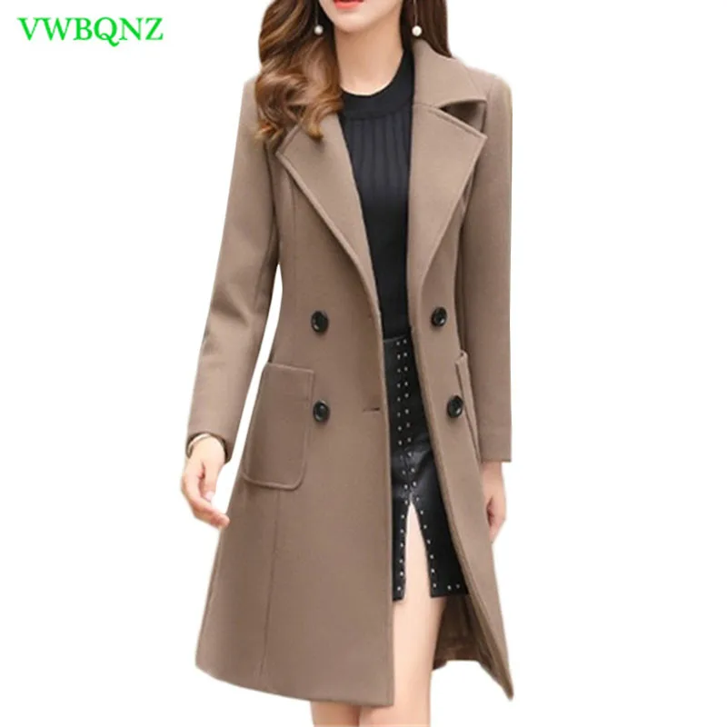 Autumn Winter New Korean Women Woolen coat Women's Slim Long Thicken Woolen Jacket Plus size Female Jackets Coats Tide 3XL A721
Autumn Winter New Korean Women Woolen coat Women's Slim Long Thicken Woolen Jacket Plus size Female Jackets Coats Tide 3XL A721