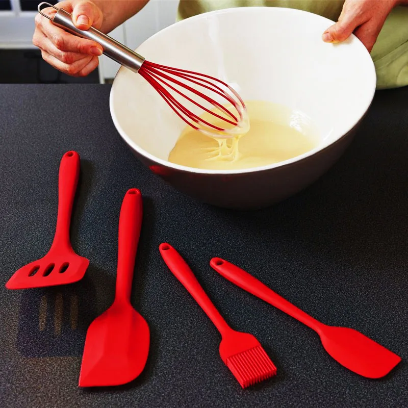 5pc/set Kitchen Food Grade Silicone Spatula Cooking Tools Sets Kit Basting Utensils Set For Spoon Egg Beaters Nonstick Gadgets
5pc/set Kitchen Food Grade Silicone Spatula Cooking Tools Sets Kit Basting Utensils Set For Spoon Egg Beaters Nonstick Gadgets