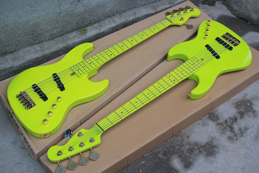 Grass Green 5 Strings Electric Bass Guitar with Wilkinson Bridge,Maple Fretboard,Golden Hardwares,offering customized services
Grass Green 5 Strings Electric Bass Guitar with Wilkinson Bridge,Maple Fretboard,Golden Hardwares,offering customized services