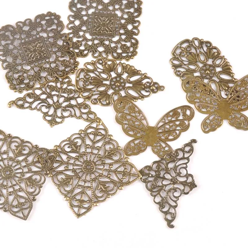 10Pcs Rhodium/Bronze Metal Connectors Crafts For Jewelry Making DIY Accessories Charm Pendant Filigree Hair Beads YKL0727
10Pcs Rhodium/Bronze Metal Connectors Crafts For Jewelry Making DIY Accessories Charm Pendant Filigree Hair Beads YKL0727