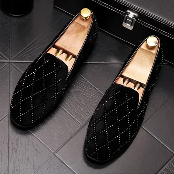 new arrival men casual banquet prom wear cow suede leather shoes rhinestone slip-on breathable shoe teenager loafer sapatos male
new arrival men casual banquet prom wear cow suede leather shoes rhinestone slip-on breathable shoe teenager loafer sapatos male