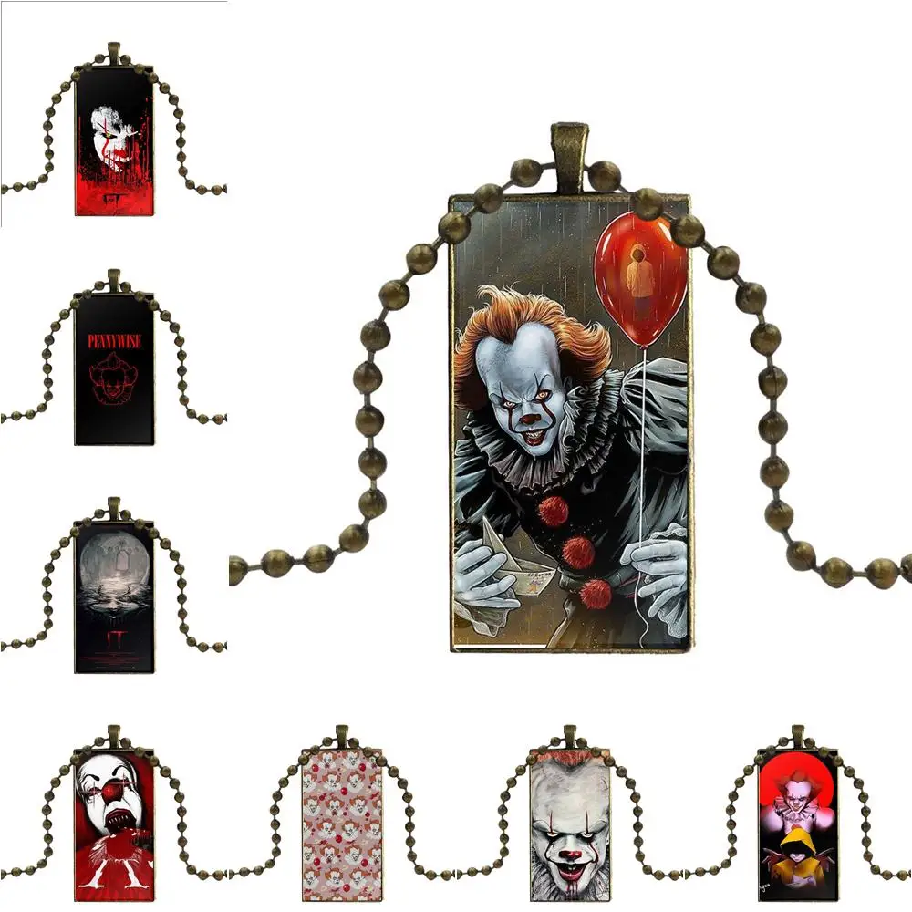Stephen Kings It Pennywise Clown Horror For Women Kids Gift Glass Pendant Necklace Handmade Half Pendant Rectangle Necklace
Stephen Kings It Pennywise Clown Horror For Women Kids Gift Glass Pendant Necklace Handmade Half Pendant Rectangle Necklace