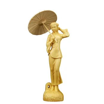 Classical Girl Boxwood Wood Carving Living Room Creative Characters Carving Crafts Beauty Statue Home Decorations R1580 
Classical Girl Boxwood Wood Carving Living Room Creative Characters Carving Crafts Beauty Statue Home Decorations R1580