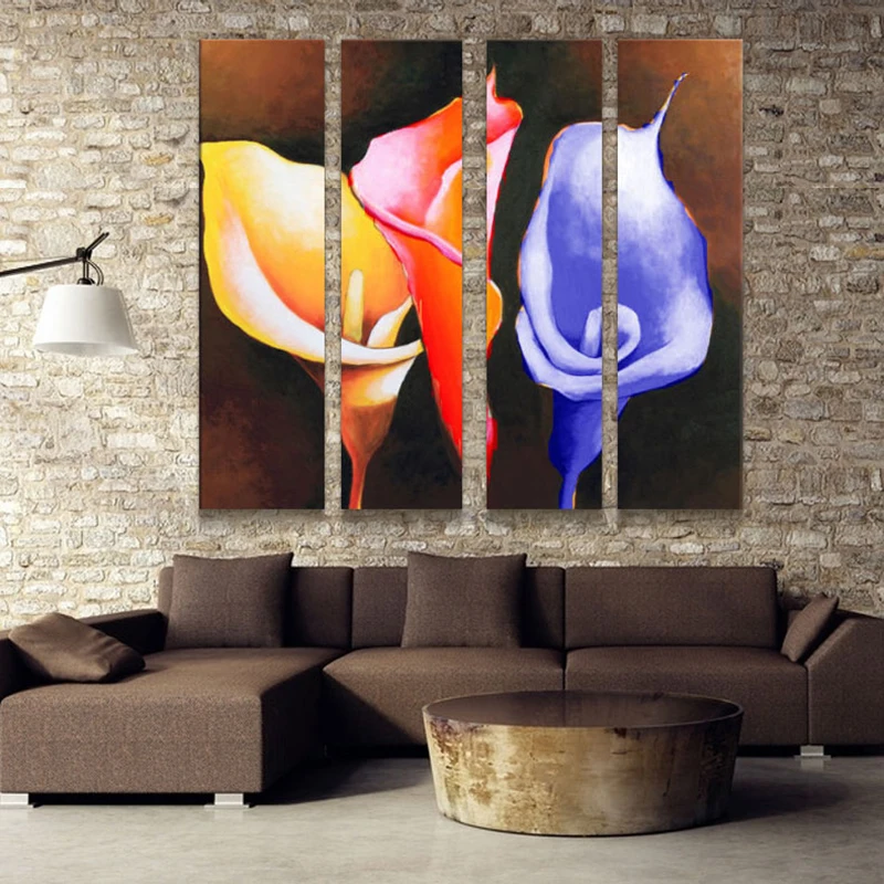 4 Panel Canvas Art Hand Painted Tulip Flowers Oil Painting Handmade Flower Painting Cuadros Decoration For Living Room Unframed
4 Panel Canvas Art Hand Painted Tulip Flowers Oil Painting Handmade Flower Painting Cuadros Decoration For Living Room Unframed