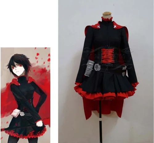 RWBY Red Trailer Ruby Battleframe Black Anime Cosplay Costume
RWBY Red Trailer Ruby Battleframe Black Anime Cosplay Costume