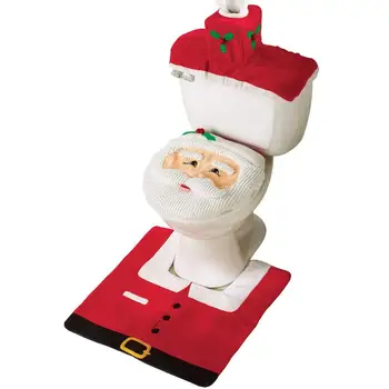 3PCS Christmas Toilet Seat & Cover Santa Claus Bathroom Mat Bathroom Santa Toilet Seat Cover Rug Home Decoration 2020
3PCS Christmas Toilet Seat & Cover Santa Claus Bathroom Mat Bathroom Santa Toilet Seat Cover Rug Home Decoration 2020