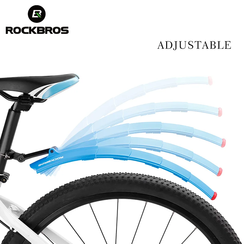 ROCKBROS Телескопический велосипедный брызговик с светодиодный светильник Mtb для