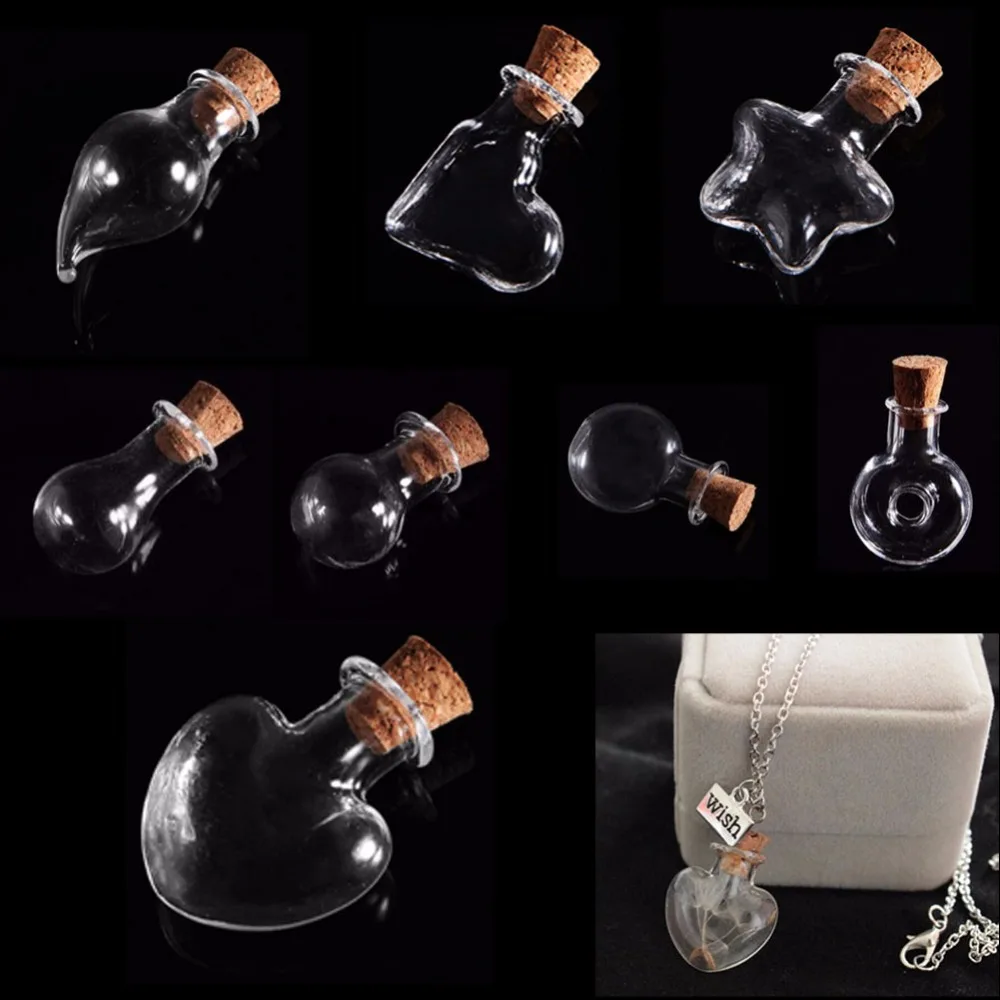 5PCS/set Mini Pendant Empty Tiny Clear Wishing Message Glass Bottles Vials Charms
5PCS/set Mini Pendant Empty Tiny Clear Wishing Message Glass Bottles Vials Charms