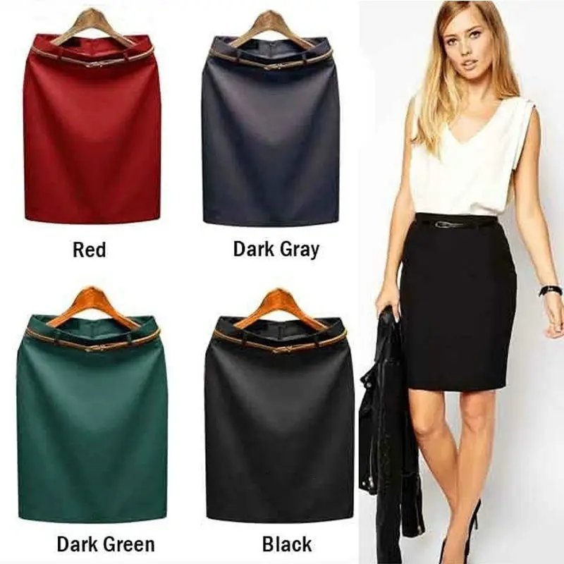 ZOGAA Women Fashion Skirt OL Business Career Womens Slim Fitted Knee Length Pencil Skirt High Waist Elegant Moda Mujer 2018
ZOGAA Women Fashion Skirt OL Business Career Womens Slim Fitted Knee Length Pencil Skirt High Waist Elegant Moda Mujer 2018