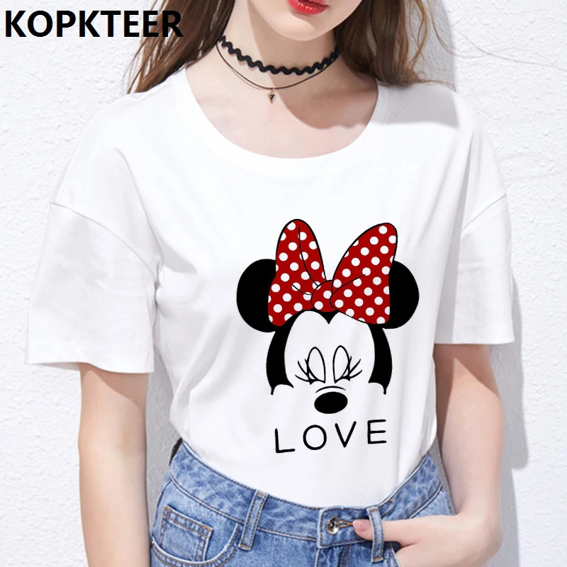 Women Clothes 2019 New Cotton Harajuku Aesthetics T Shirt Love Print Minnie Short Sleeve Tops & Tees Fashion Casual T Shirt
Women Clothes 2019 New Cotton Harajuku Aesthetics T Shirt Love Print Minnie Short Sleeve Tops & Tees Fashion Casual T Shirt