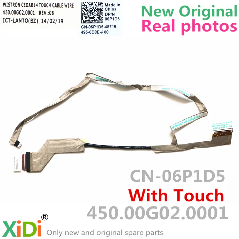 New 450.00G02.0001 CN-06P1D5 For Dell Inspiron 3441 3442 3443 3445 3446 3349 Lcd Lvds Cable 40pin