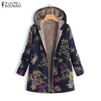 2020 ZANZEA Autumn Winter Warm Print Coat Fur Lining Women's Jackets Female Long Sleeve Hooded Outerwear Zipper Cardigans Tunic
2020 ZANZEA Autumn Winter Warm Print Coat Fur Lining Women's Jackets Female Long Sleeve Hooded Outerwear Zipper Cardigans Tunic