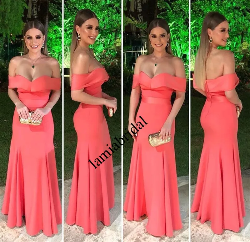 Сексуальное розовое вечернее платье русалки с открытыми плечами 2019 abendkleider