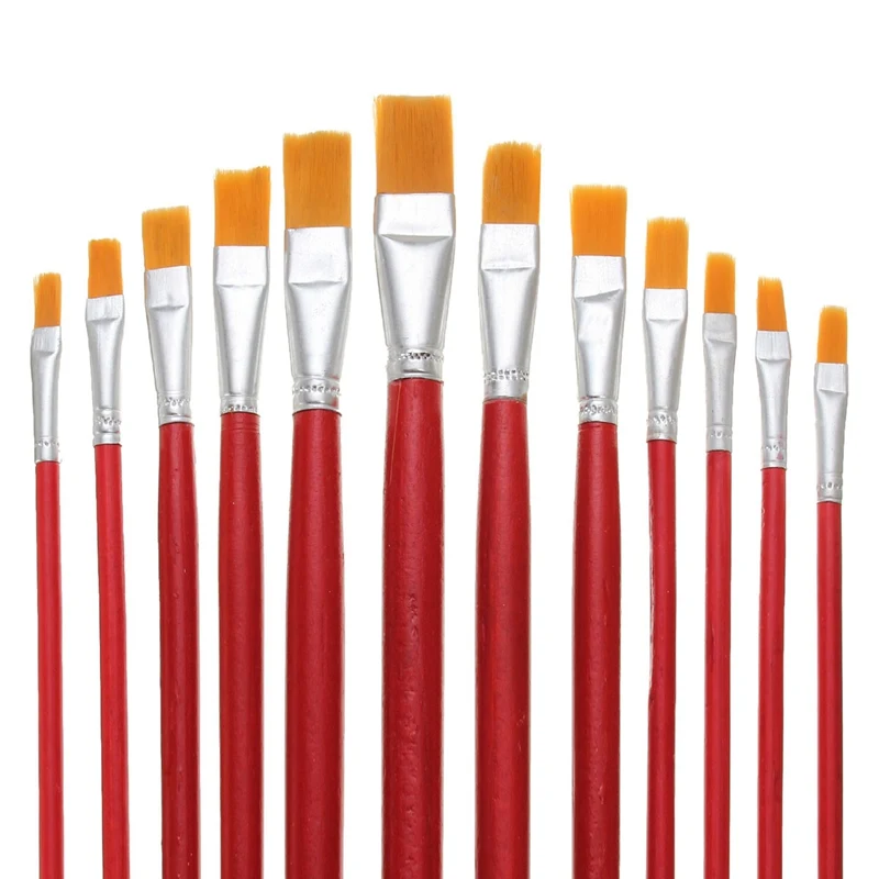 6 Or 12PCS/set Excellent Quality Flat Art Brush Set Oil Painting Brush Set Blending Size Oil Acrylic Paint School Supplies
6 Or 12PCS/set Excellent Quality Flat Art Brush Set Oil Painting Brush Set Blending Size Oil Acrylic Paint School Supplies