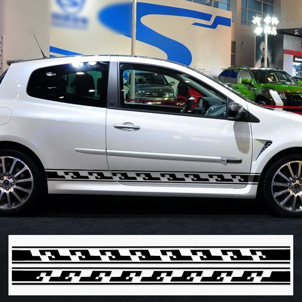 Racing Side Stripe Skirt Graphic Decal Body Car Sticker for Renault Sport Clio Fluence Megane 2 Logan Car Styling Accessories
Racing Side Stripe Skirt Graphic Decal Body Car Sticker for Renault Sport Clio Fluence Megane 2 Logan Car Styling Accessories