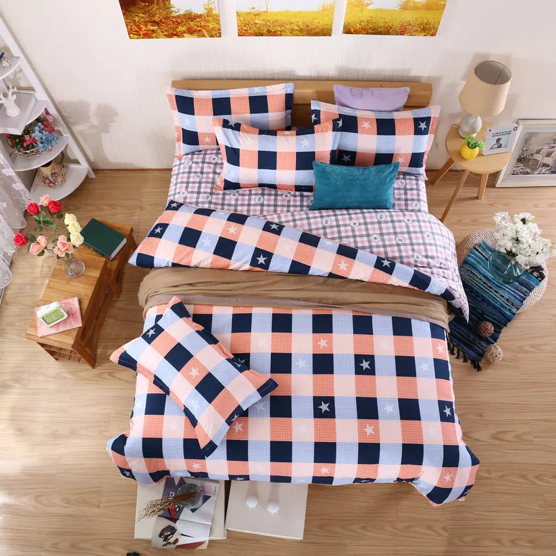 Stylish Orange+Black Grid Pattern Soft Polyester Housewares Bedding Set 4Pcs Duvet Cover Set +Bed sheet+Pillowcase King 5 Size
Stylish Orange+Black Grid Pattern Soft Polyester Housewares Bedding Set 4Pcs Duvet Cover Set +Bed sheet+Pillowcase King 5 Size