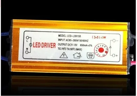 10pcs/lot Freeshipping! IP66 Waterproof Constant Current Driver for 3-5pcs 3W High Power LED AC85-265V to DC9-18V 650mA
10pcs/lot Freeshipping! IP66 Waterproof Constant Current Driver for 3-5pcs 3W High Power LED AC85-265V to DC9-18V 650mA
