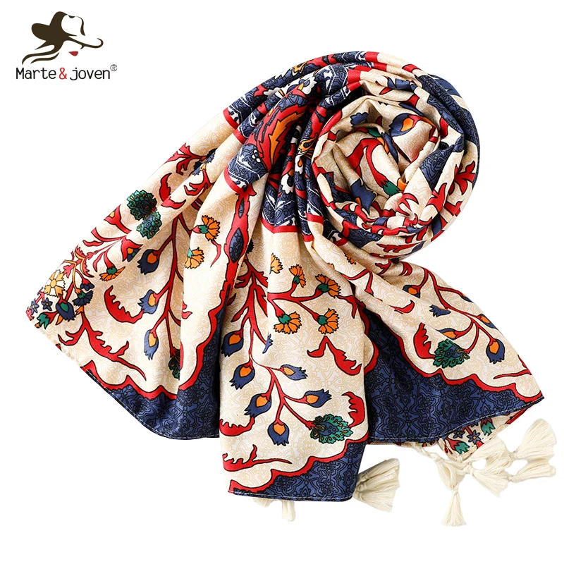 Marte&Joven Multicolor Flower Print Autumn Long Scarf for Female Fashion 2018 Winter Warm Shawls Pashmina Women Scarves Stoles
Marte&Joven Multicolor Flower Print Autumn Long Scarf for Female Fashion 2018 Winter Warm Shawls Pashmina Women Scarves Stoles