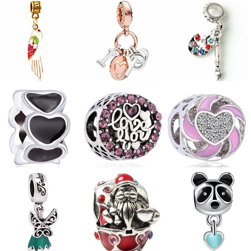 Simple Style Alloy Silver Color Elephant Owl Panda Bell Hearts Enamel Beads Fit Pandora Charms Bracelets for Women DIY Perles
Simple Style Alloy Silver Color Elephant Owl Panda Bell Hearts Enamel Beads Fit Pandora Charms Bracelets for Women DIY Perles