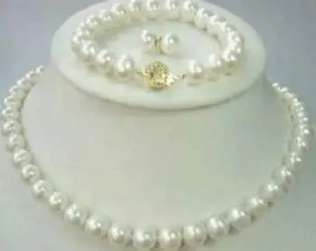 Wholesale 100% Natural jewelry Natural 8-9mm AAA White Freshwater Pearl Necklace Bracelet & Earring Sets hot
Wholesale 100% Natural jewelry Natural 8-9mm AAA White Freshwater Pearl Necklace Bracelet & Earring Sets hot