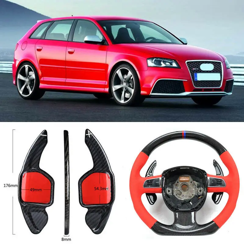 Carbon Fiber Gear DSG Steering Wheel Paddle Shifter Cover Fit For Audi RS3 2012/RS6 2009/S3 14-17
Carbon Fiber Gear DSG Steering Wheel Paddle Shifter Cover Fit For Audi RS3 2012/RS6 2009/S3 14-17