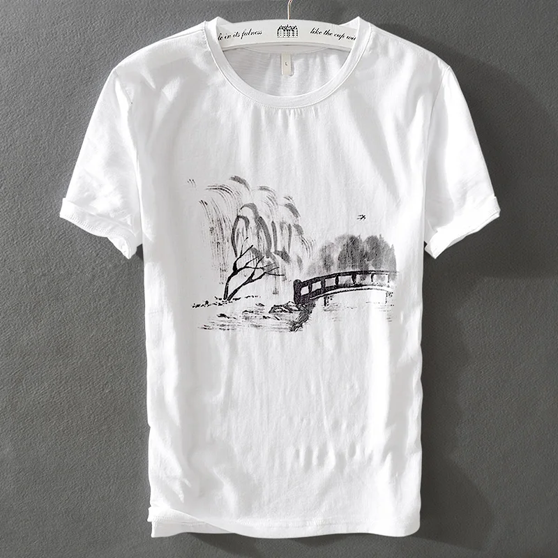 New designer simple linen tshirt men casual stitching short-sleeved t-shirt mens printed round neck t shirts male loose camisa
New designer simple linen tshirt men casual stitching short-sleeved t-shirt mens printed round neck t shirts male loose camisa