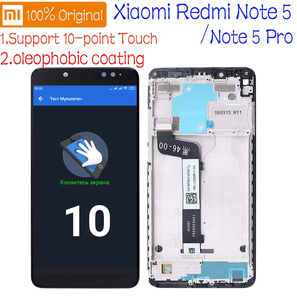 Original Xiaomi Redmi 5 Plus 5Plus LCD Display Touch Screen Digitizer Assembly Sensor With Frame for redmi note 5 Pro Pantalla
Original Xiaomi Redmi 5 Plus 5Plus LCD Display Touch Screen Digitizer Assembly Sensor With Frame for redmi note 5 Pro Pantalla