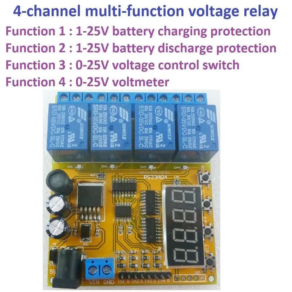4CH 3.7V 4.2V 7.4V 12V 14.8V 24V Lead-acid Ni-Cd Ni-MH Li-ION Li-PO Lithium battery Charging Discharge Protection Board Module A
4CH 3.7V 4.2V 7.4V 12V 14.8V 24V Lead-acid Ni-Cd Ni-MH Li-ION Li-PO Lithium battery Charging Discharge Protection Board Module A