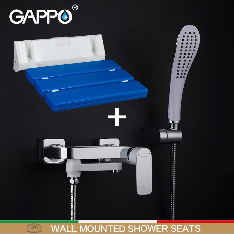 GAPPO Wall Mounted Shower Seats Bath bench shower folding chair Shower Faucets bath tap mixers waterfall bath set
GAPPO Wall Mounted Shower Seats Bath bench shower folding chair Shower Faucets bath tap mixers waterfall bath set