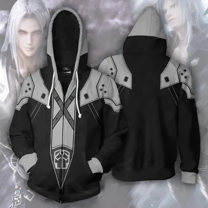 3D Print Final Fantasy Sephiroth Noctis Lucis Caelum Noct Men Sweatshirts Hoodies Fashion Cosplay Zipper hooded Jacket clothing
3D Print Final Fantasy Sephiroth Noctis Lucis Caelum Noct Men Sweatshirts Hoodies Fashion Cosplay Zipper hooded Jacket clothing