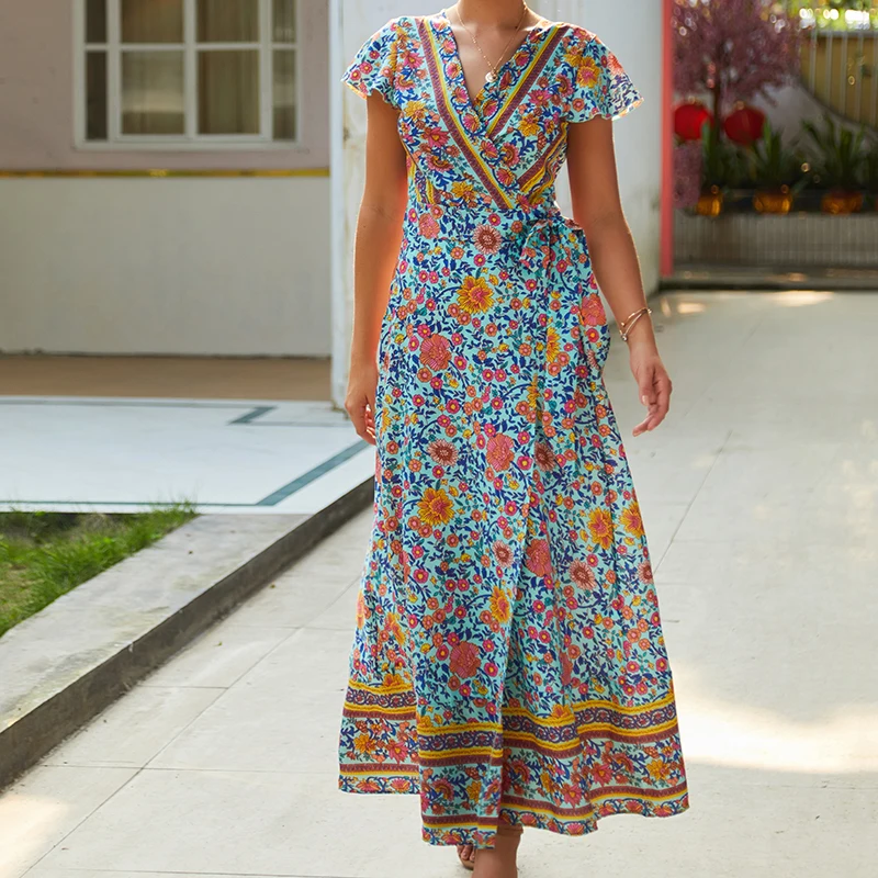 V-Neck Short Sleeve Female Dress Indie Folk 2019 New Summer Dress Women Holiday Beach Dress Elegant Party Sexy Printed Bow M0511
V-Neck Short Sleeve Female Dress Indie Folk 2019 New Summer Dress Women Holiday Beach Dress Elegant Party Sexy Printed Bow M0511