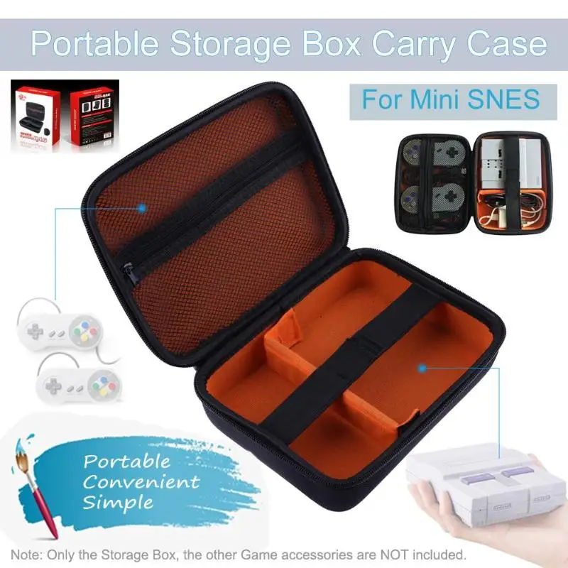 Portable Protective Storage Box Carry Case for SNES Mini Console Travel Pouch Bag for Nintend SNES Mini Protective High Quality
Portable Protective Storage Box Carry Case for SNES Mini Console Travel Pouch Bag for Nintend SNES Mini Protective High Quality