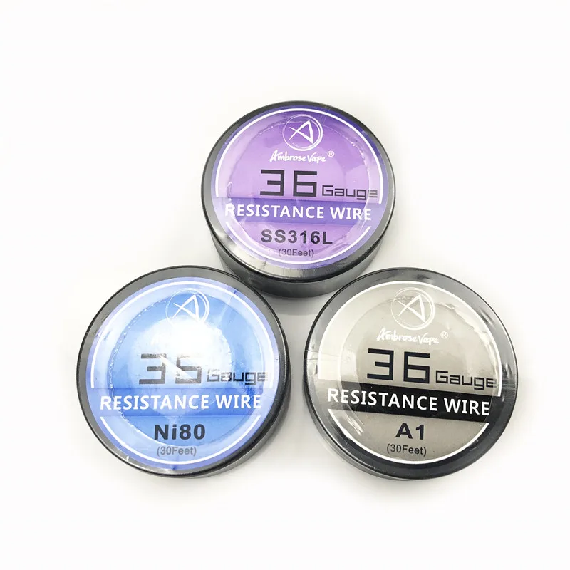 3 Piece/Lot 30feet/Roll A1/SS316/Ni80 Electronic Cigarette Heating Wire For RDA RTA Atomizer For DIY Prebuilt Coil Wires
3 Piece/Lot 30feet/Roll A1/SS316/Ni80 Electronic Cigarette Heating Wire For RDA RTA Atomizer For DIY Prebuilt Coil Wires