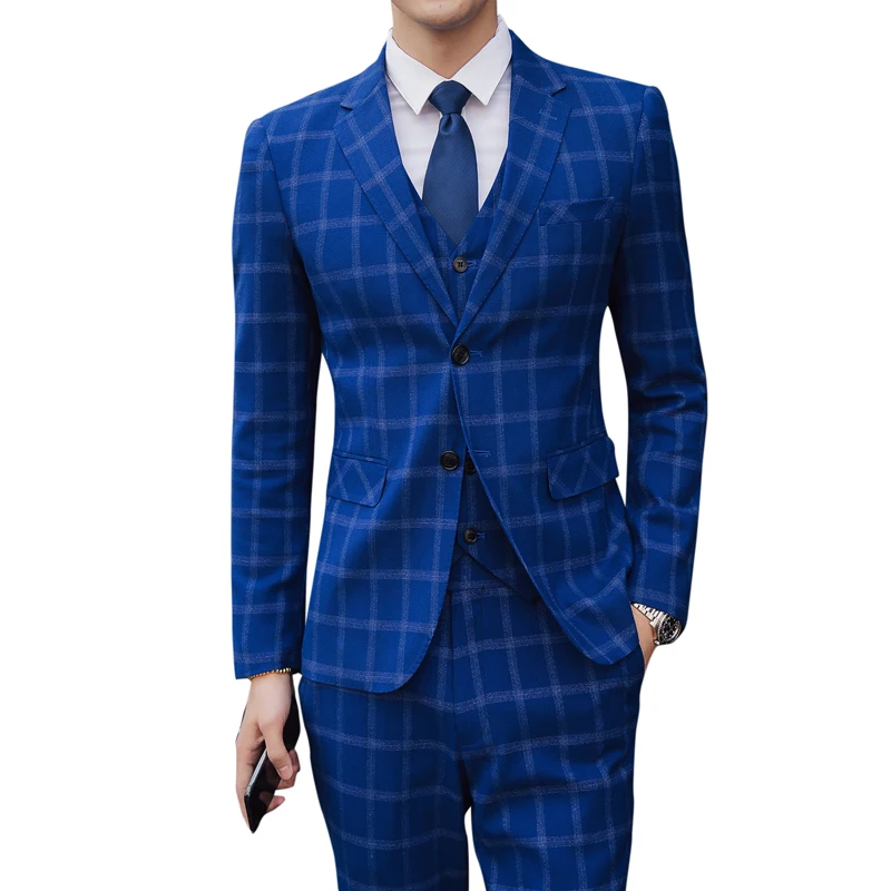 Striped Plaid Men Suit 3 Piece Set ( Men suit jacket with Pants and Vest ) mens suits Blazer Asia size S - 5XL
Striped Plaid Men Suit 3 Piece Set ( Men suit jacket with Pants and Vest ) mens suits Blazer Asia size S - 5XL