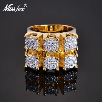 Missfox Trendy Hip Hop Men's Rings Gold Color Top Quality Blingbling Ice Out Lab Diamond Punk Creative Personality Ring The New
Missfox Trendy Hip Hop Men's Rings Gold Color Top Quality Blingbling Ice Out Lab Diamond Punk Creative Personality Ring The New