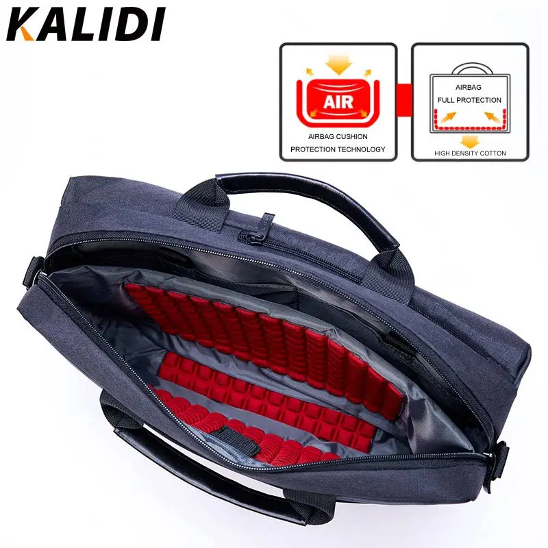 Деловые сумки KALIDI 15 дюймов мужской портфель сумка мессенджер через плечо для