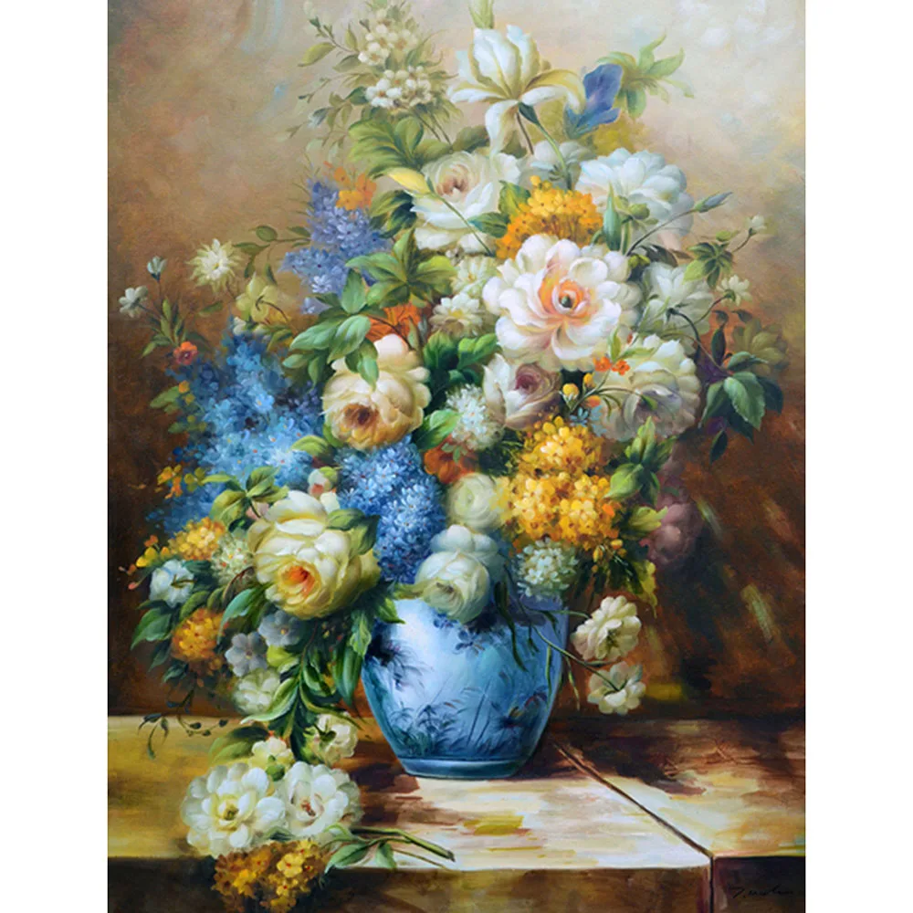 Cross Stitch Kit DIY Diamond Embroidery Blue flower bottle flower Full Square/round Diamond Painting Mosaic Home Decor
Cross Stitch Kit DIY Diamond Embroidery Blue flower bottle flower Full Square/round Diamond Painting Mosaic Home Decor
